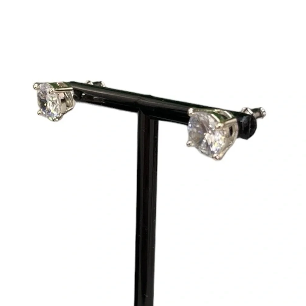 Classic Sparkly Rhinestone Large Stud Earrings - Picture 8 of 16